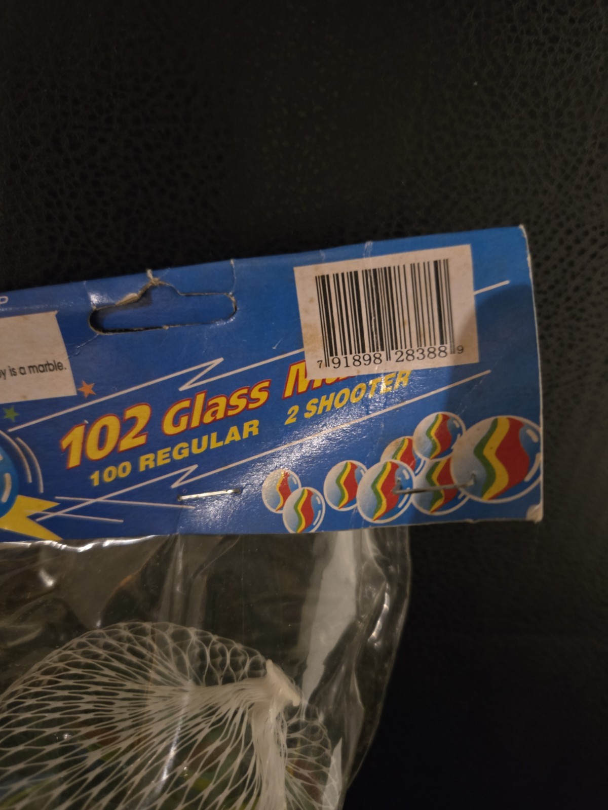 Vintage 102 Glass Marbles Bag (100 Regular, 2 Shooters) – New Old Stock