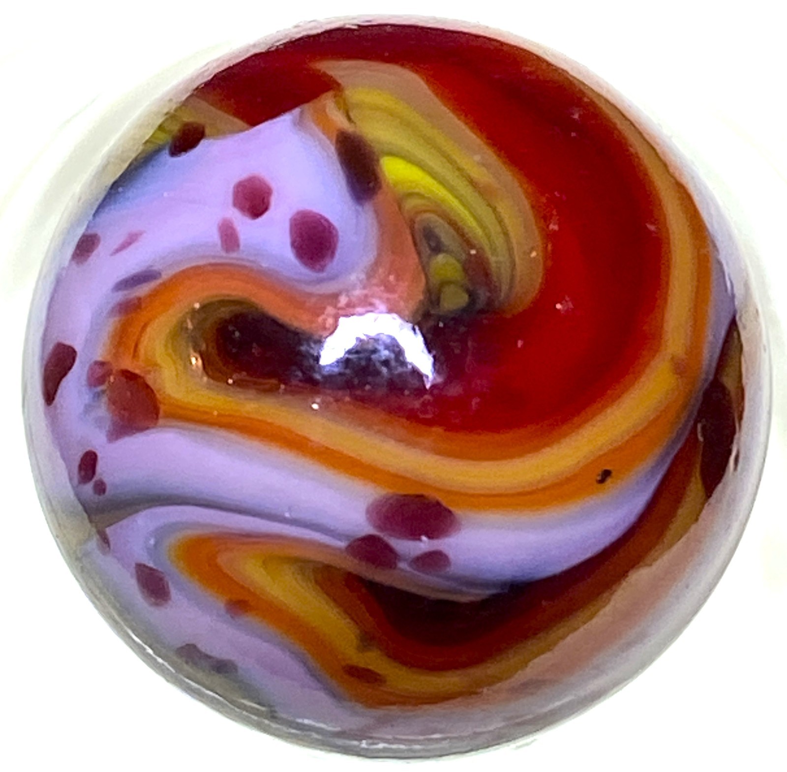ABSOLUTELY AMAZING CANDY APPLE & DOTTED SWIRLED SHOOTER .72″ BOX03/49