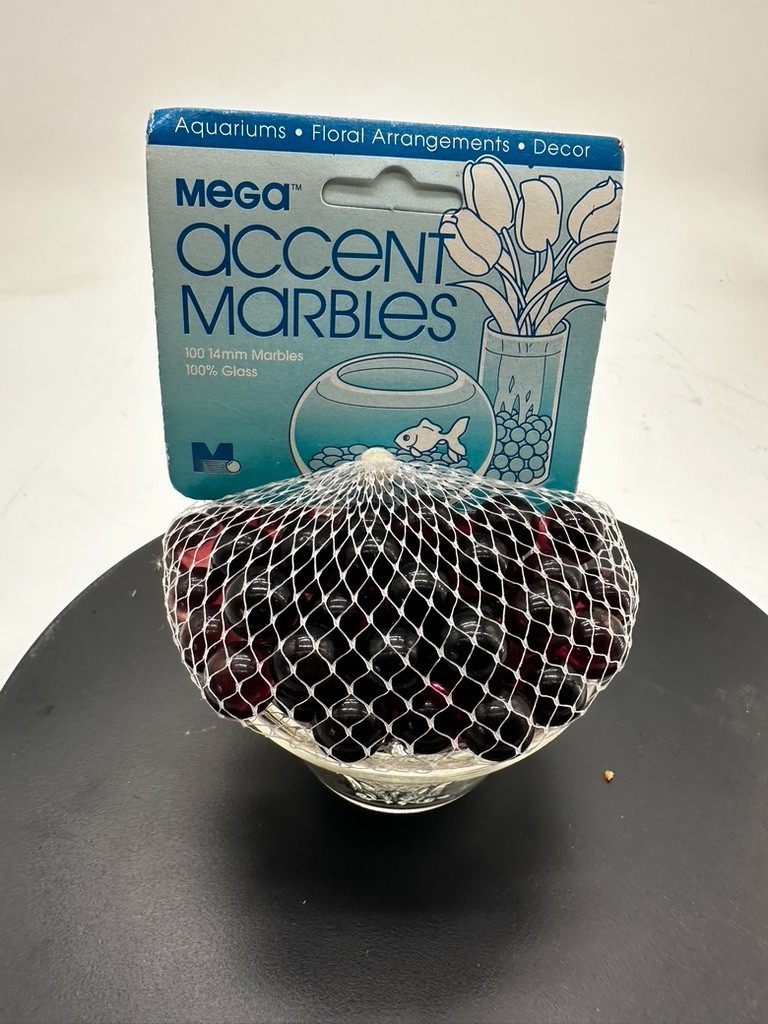2000’s Mega Accent Marbles AMETHYST Net Bag New 100 14mm