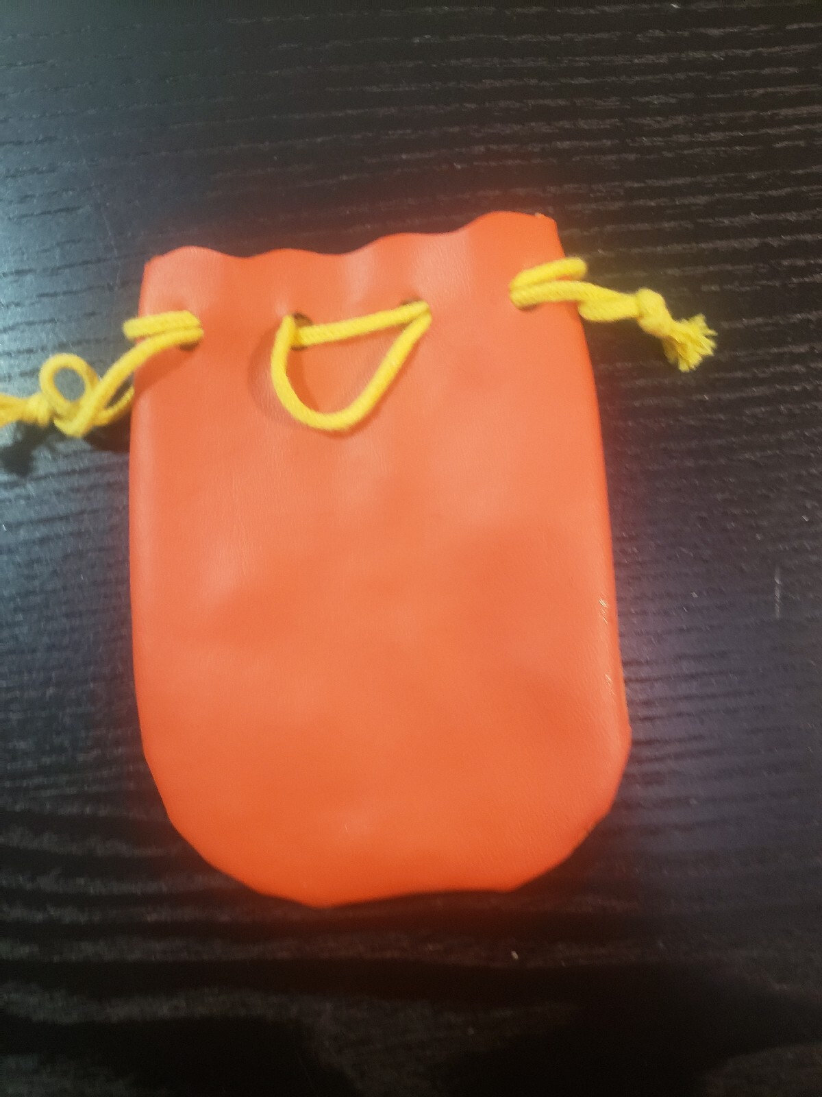 VINTAGE MARBLE BAG POUCH, Drawstring ~ Orange