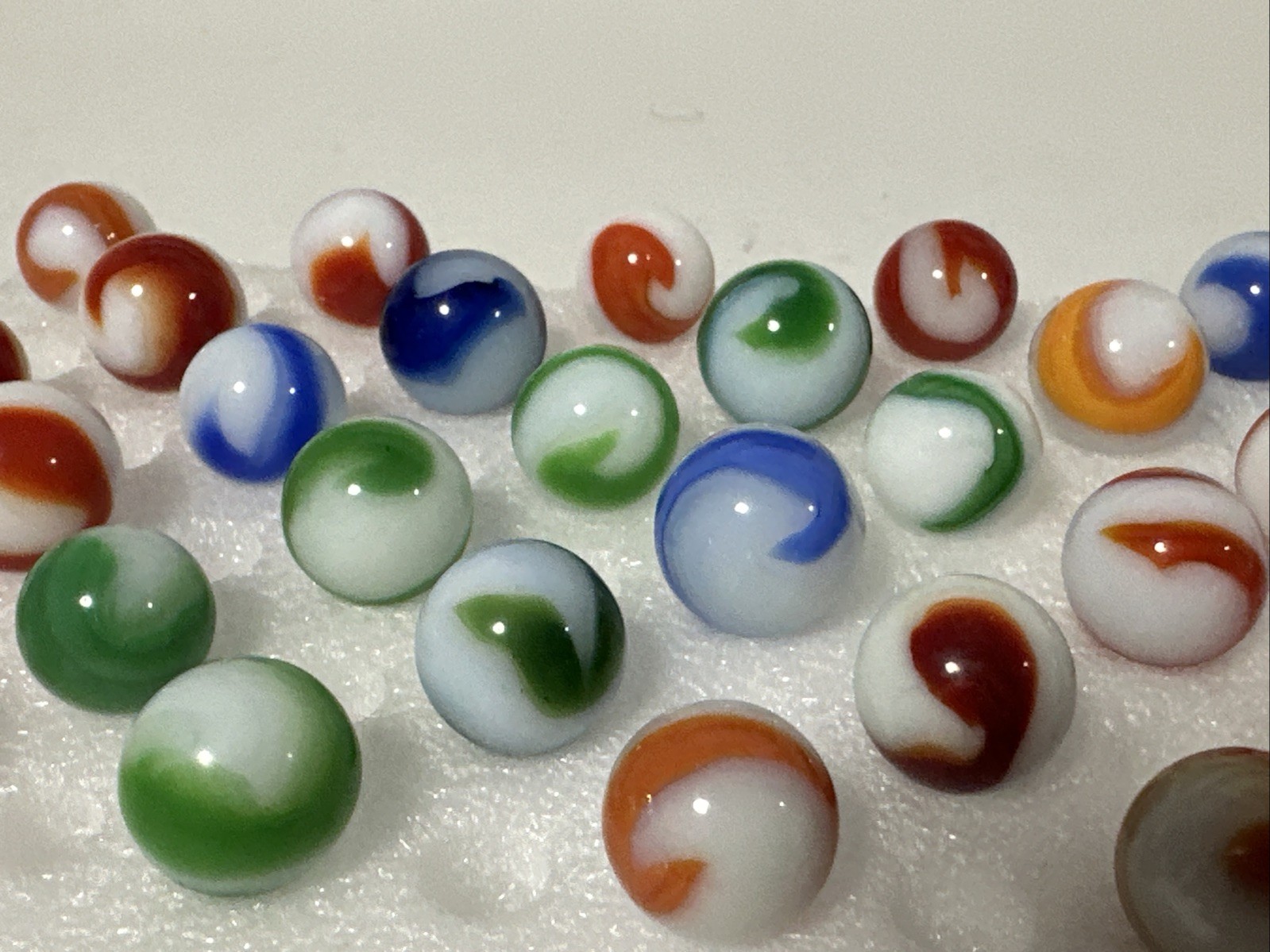 412 Lot Of 30 Akro Agate Prize Name Vintage Marbles!