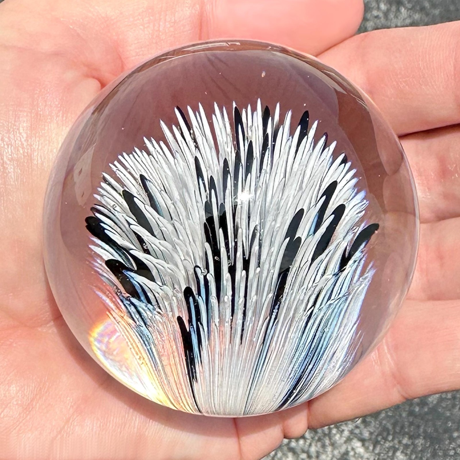 Hot House Glass implosion style marble 2.58″ 66mm #418
