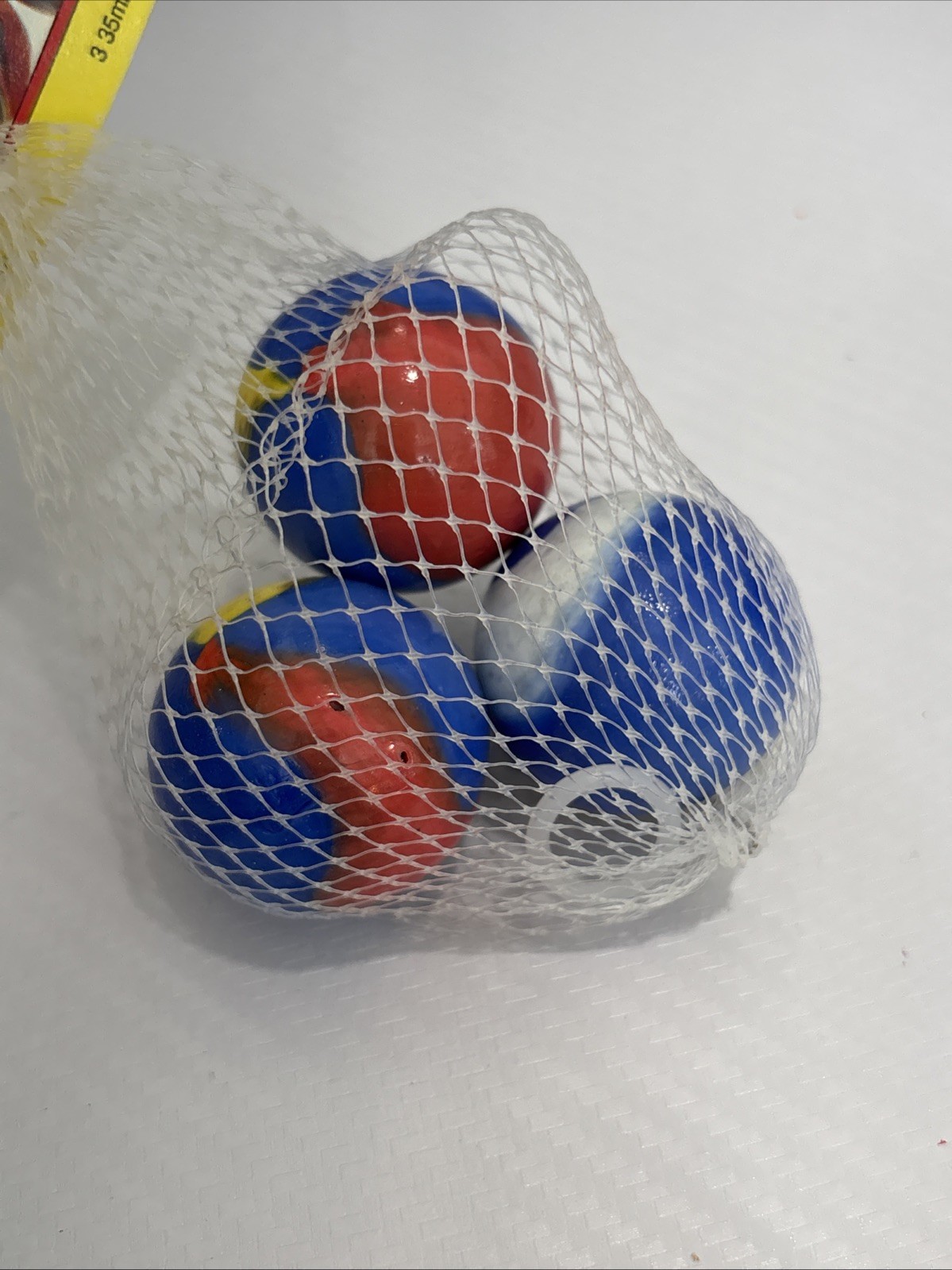 “BLUE DOLPHIN” VACOR MEGA MARBLES Vintage 1990s Net Bag 3- 35mm Shooters