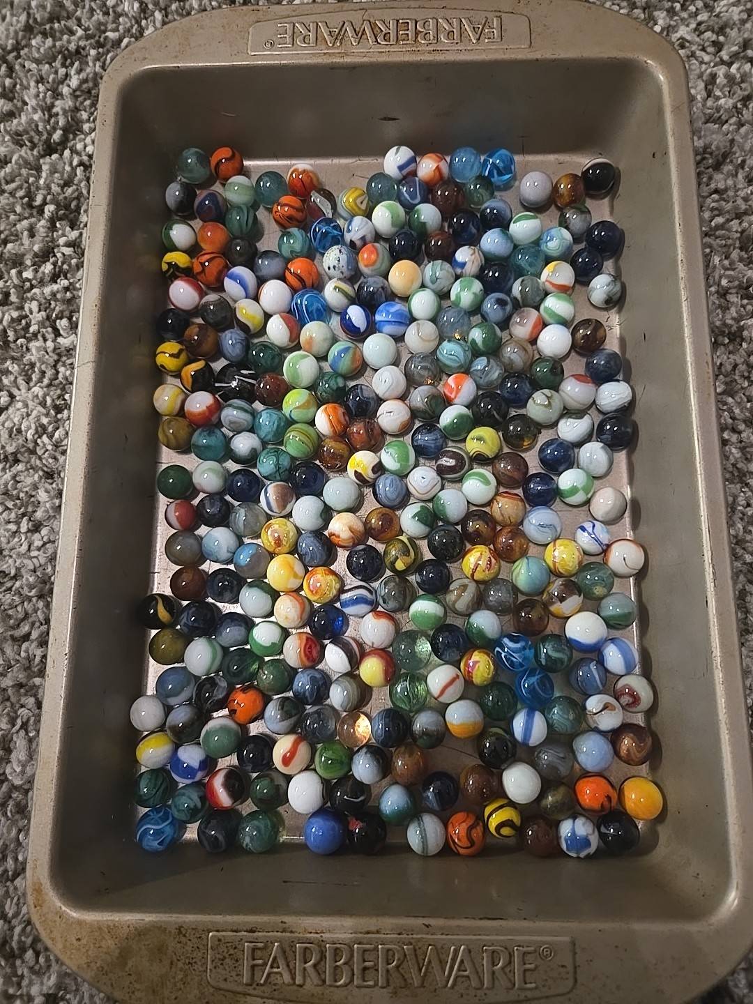 2 Ibs 13 Oz Assorted Vintage Glass Marbles – Lot #D
