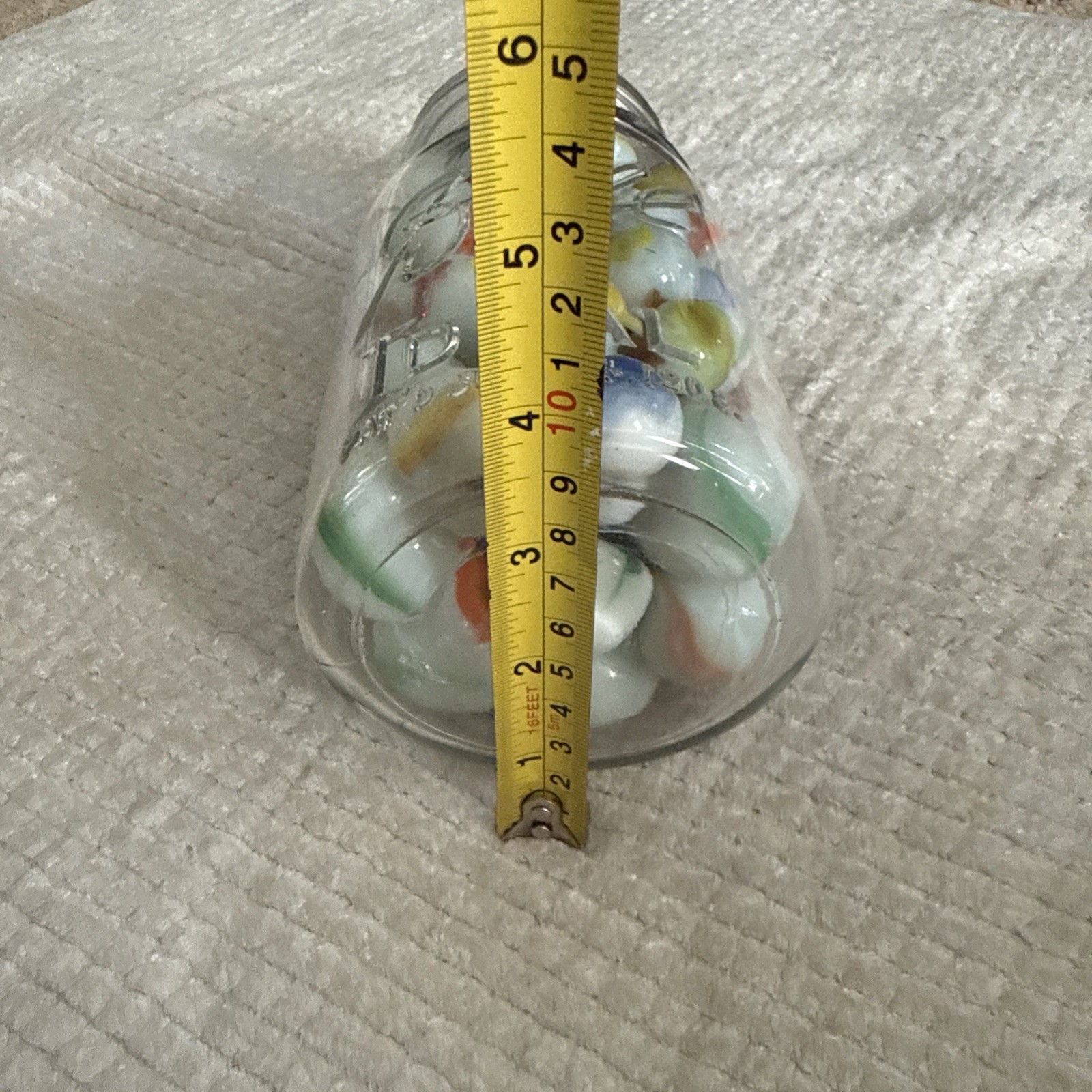 VINTAGE/Antique ESTATE 4 Lb. MARBLE LOT (k) w/ Jar (unsearched) 10-30 mm.
