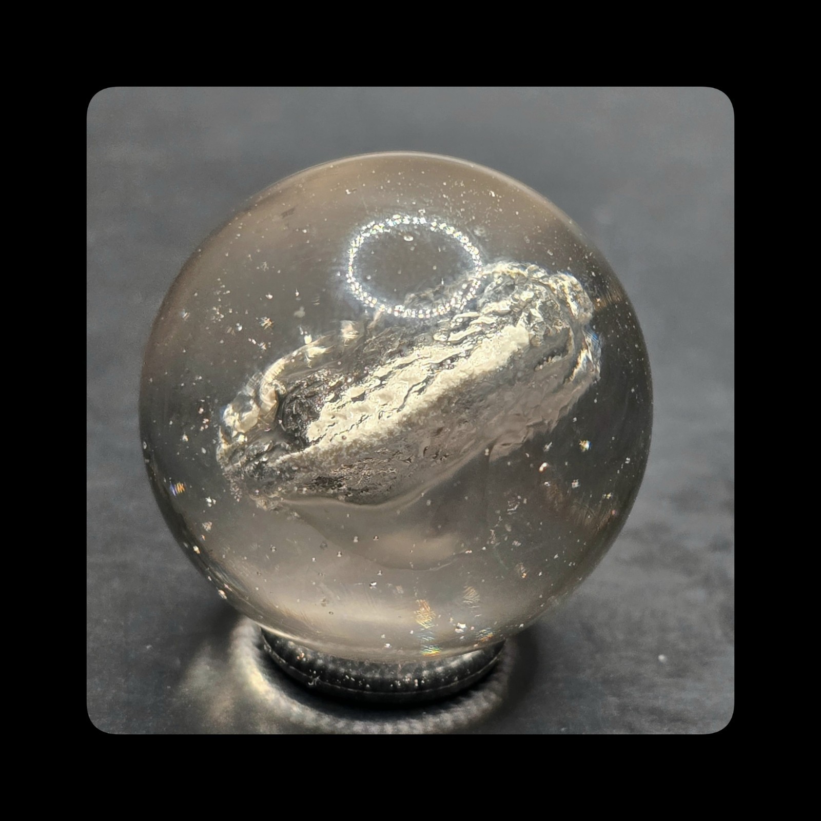 ~Mic’sMibs~ 1.09″ Faceted Detailed Boar Sulphide MINT 9.6