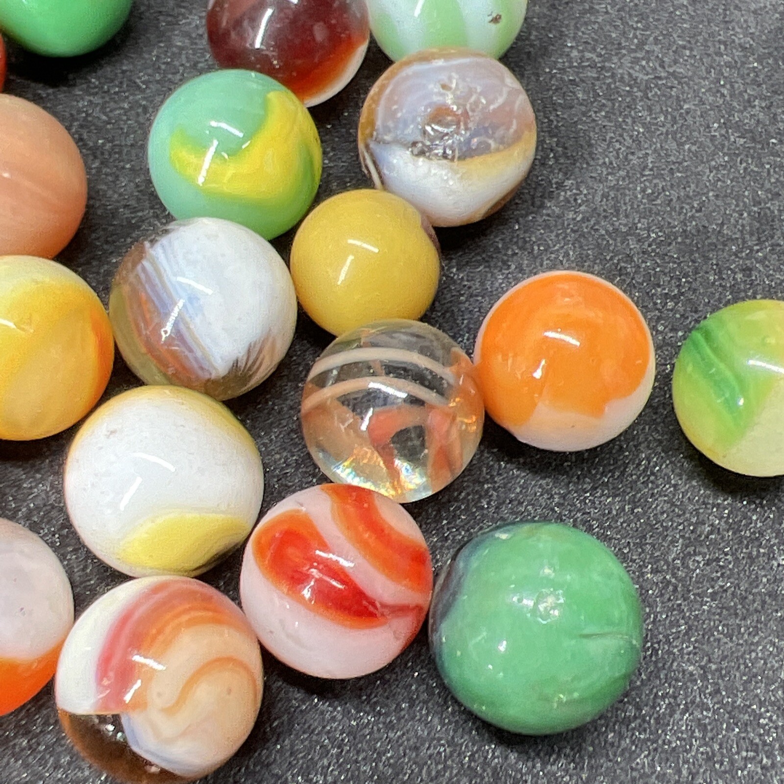 Vintage Akro Agate Peltier Christensen Glass Swirl Marble (30 Lot) Great Lot!