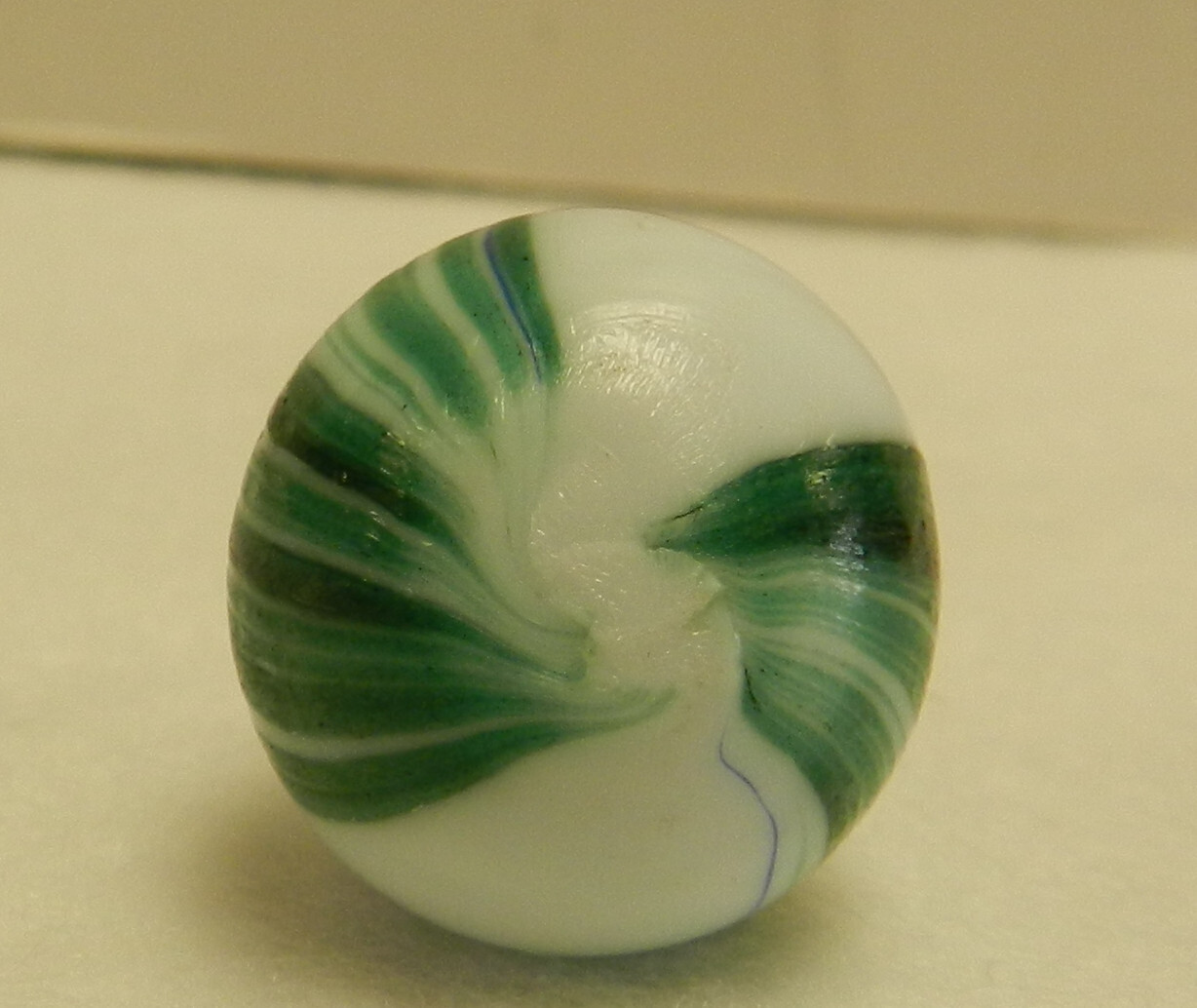 #17384m Vintage German Handmade Banded Opaque Marble .71 Inches Near Mint