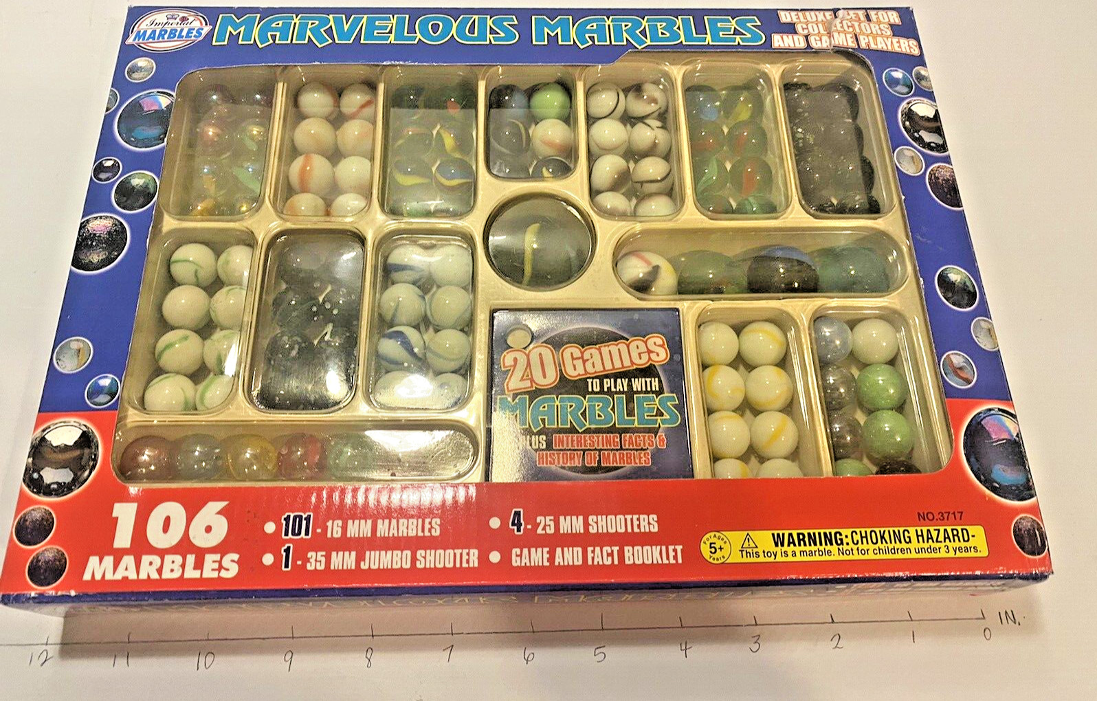 Vintage (1997) IMPERIAL MARVELOUS 106 MARBLES DELUXE SET NO. 3717 Some Box Wear