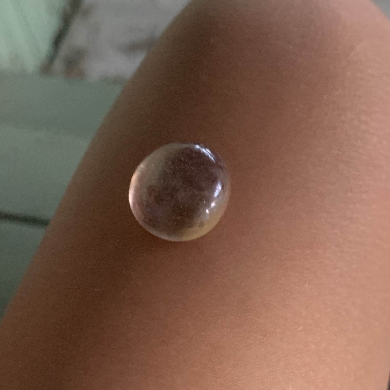 Clear Glass Marble Sphere Ball w/ Internal Swirl, Handmade, Ages 4-7 & 17+