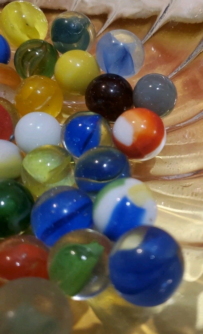 VTG Akro Vitro Style Marble Lot 50pc Catseye Shooter Steelie Mayflower Bag