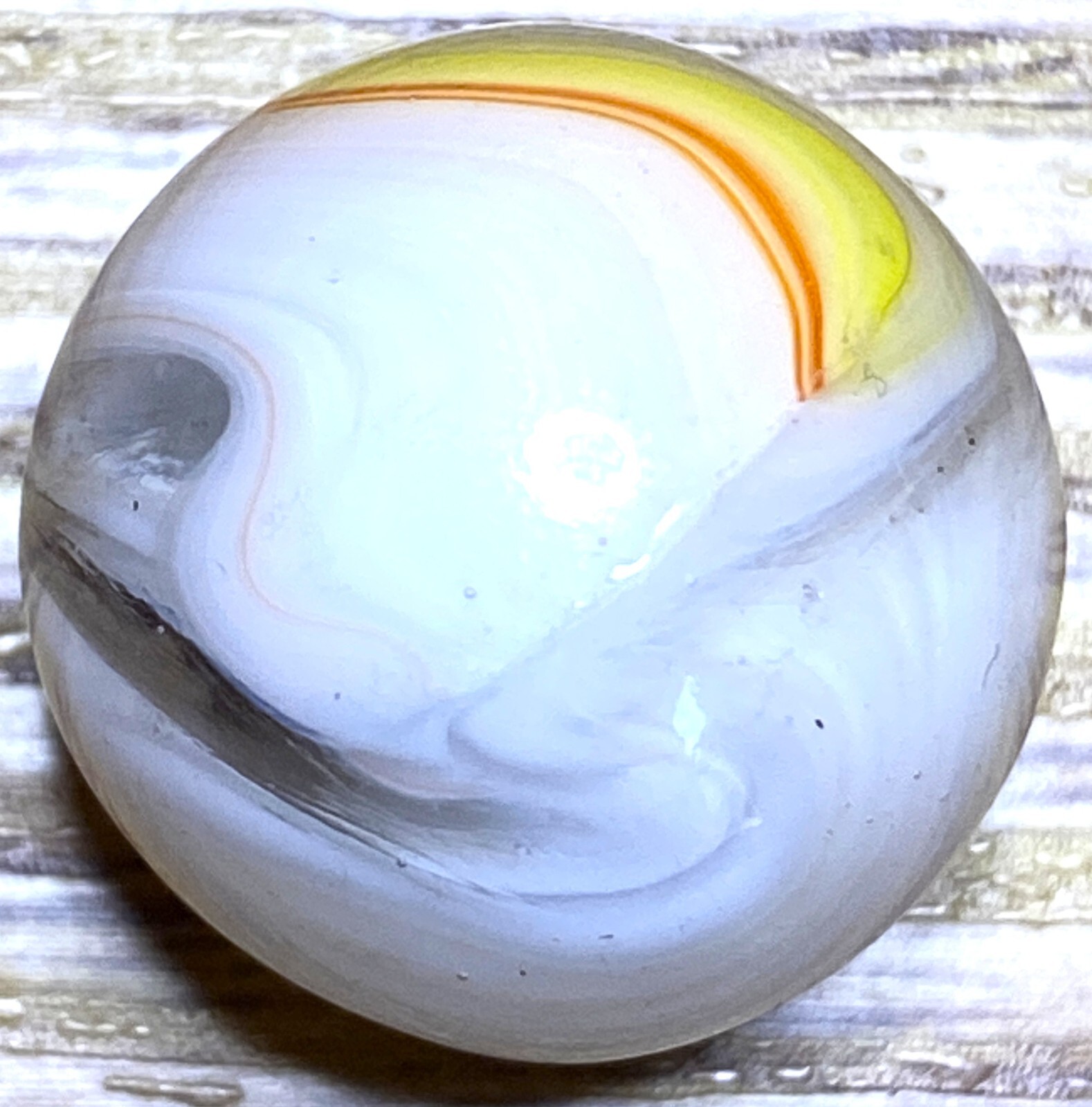 WV/DAS/SAMMY’S/JABO RARE COLORS TRANSPARENT WHISPY SWIRLED SHOOTER .71″ M215