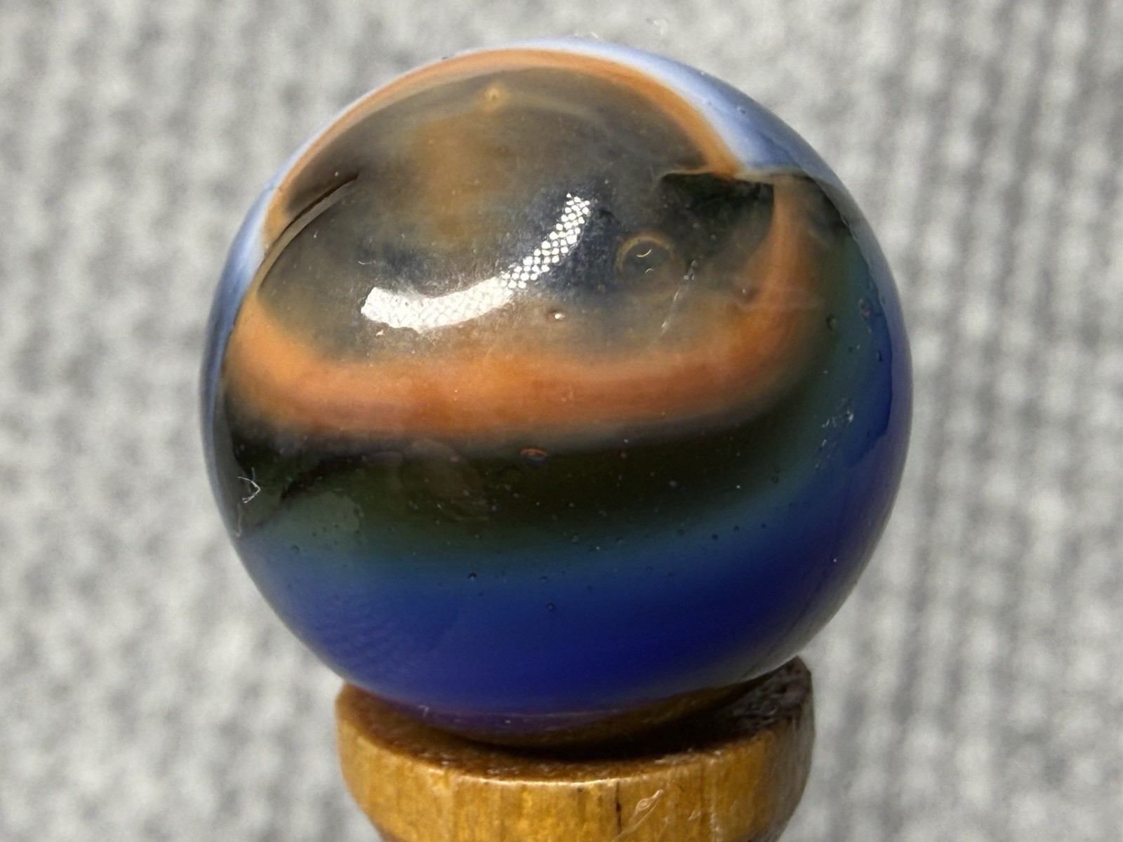 Lot Of 3 Peltier Marbles MC Multi Colored Rainbo .61” To .65” NM(+)
