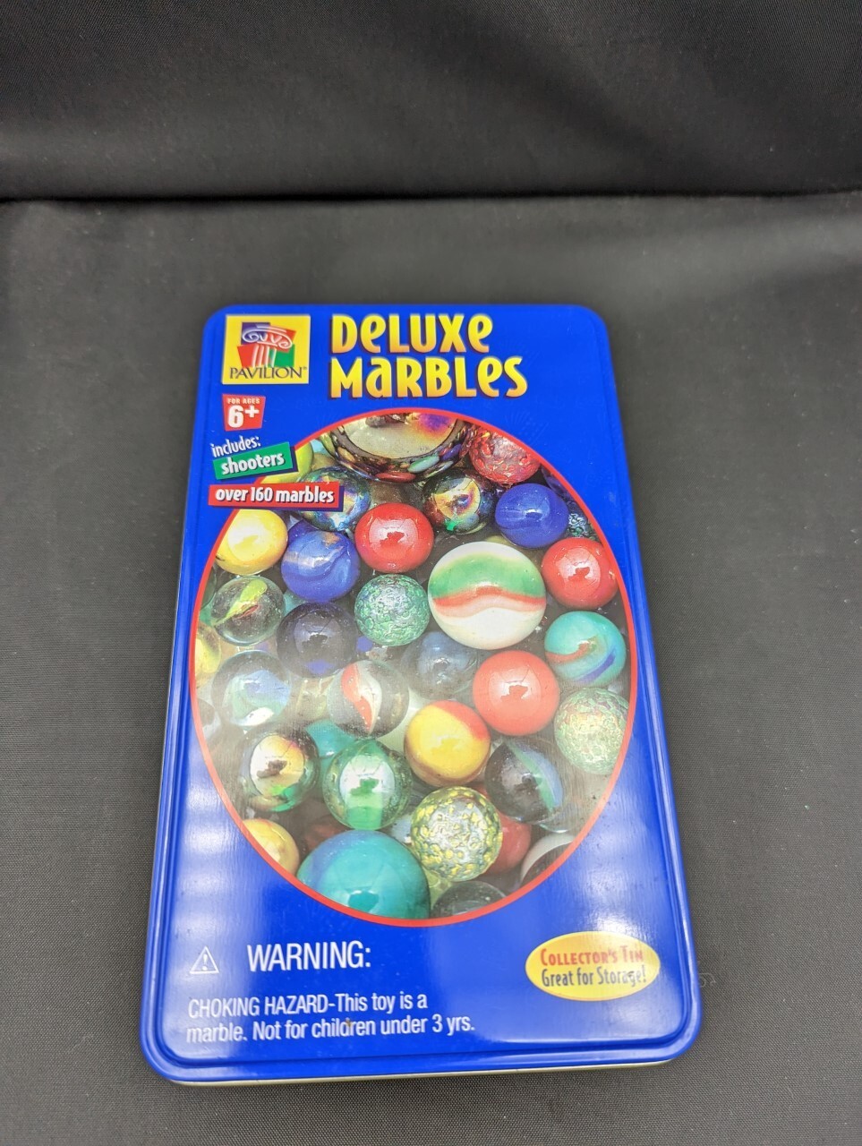 Pavillion Deluxe Marbles 160 includes Shooters Collector’s Tin