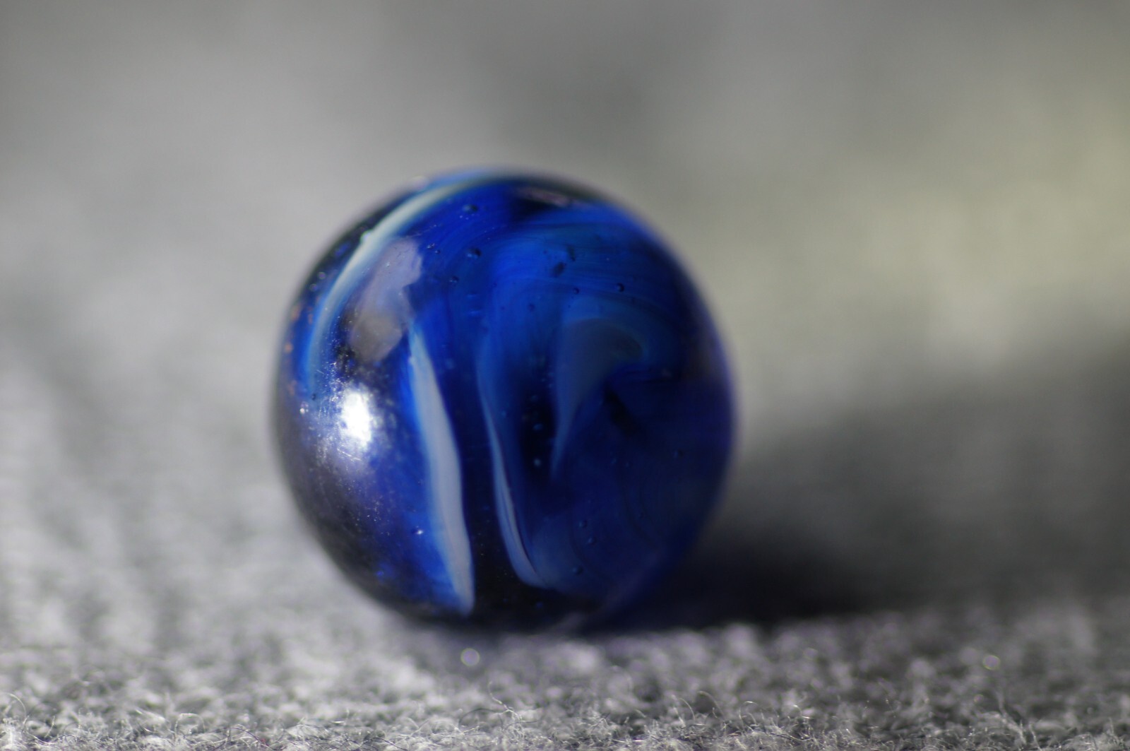 Christensen Agate Co. (?) Peltier (?) Cobalt Blue Slag Toy Marble #195