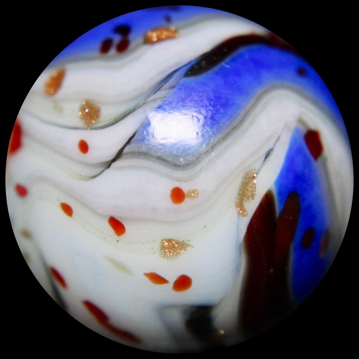 JABO Gold Medal Marble Collector Series: Cobalt Blue Lutz Guinea