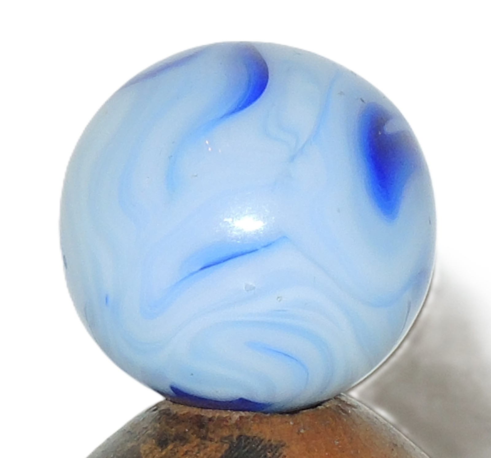 17/32” Killer Busy Ravenswood Blue Raven Flames & Swirls Marble