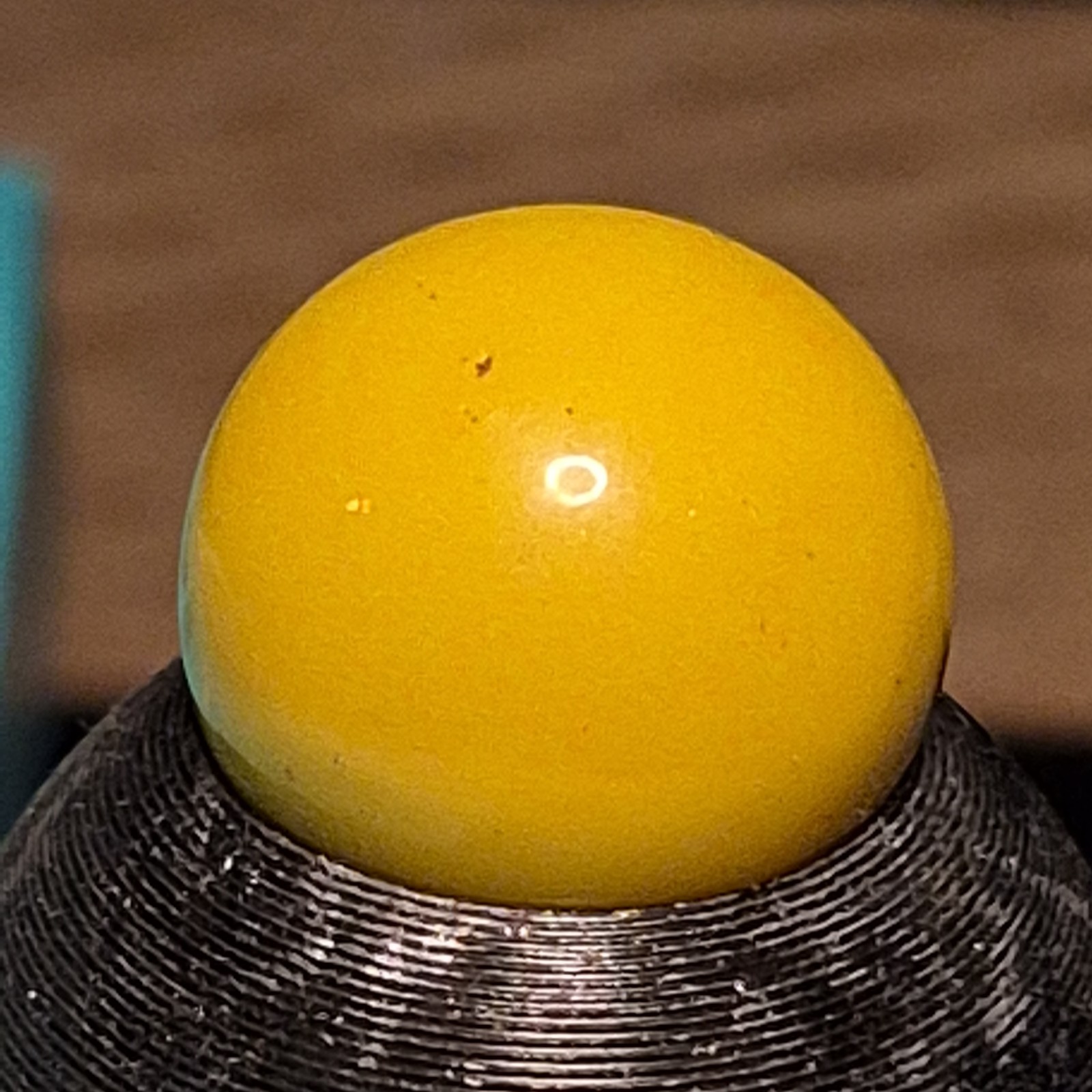 Vintage CAC Rare Opaque Yellow Pearl Swirl Christensen Marble Gathered Pontil