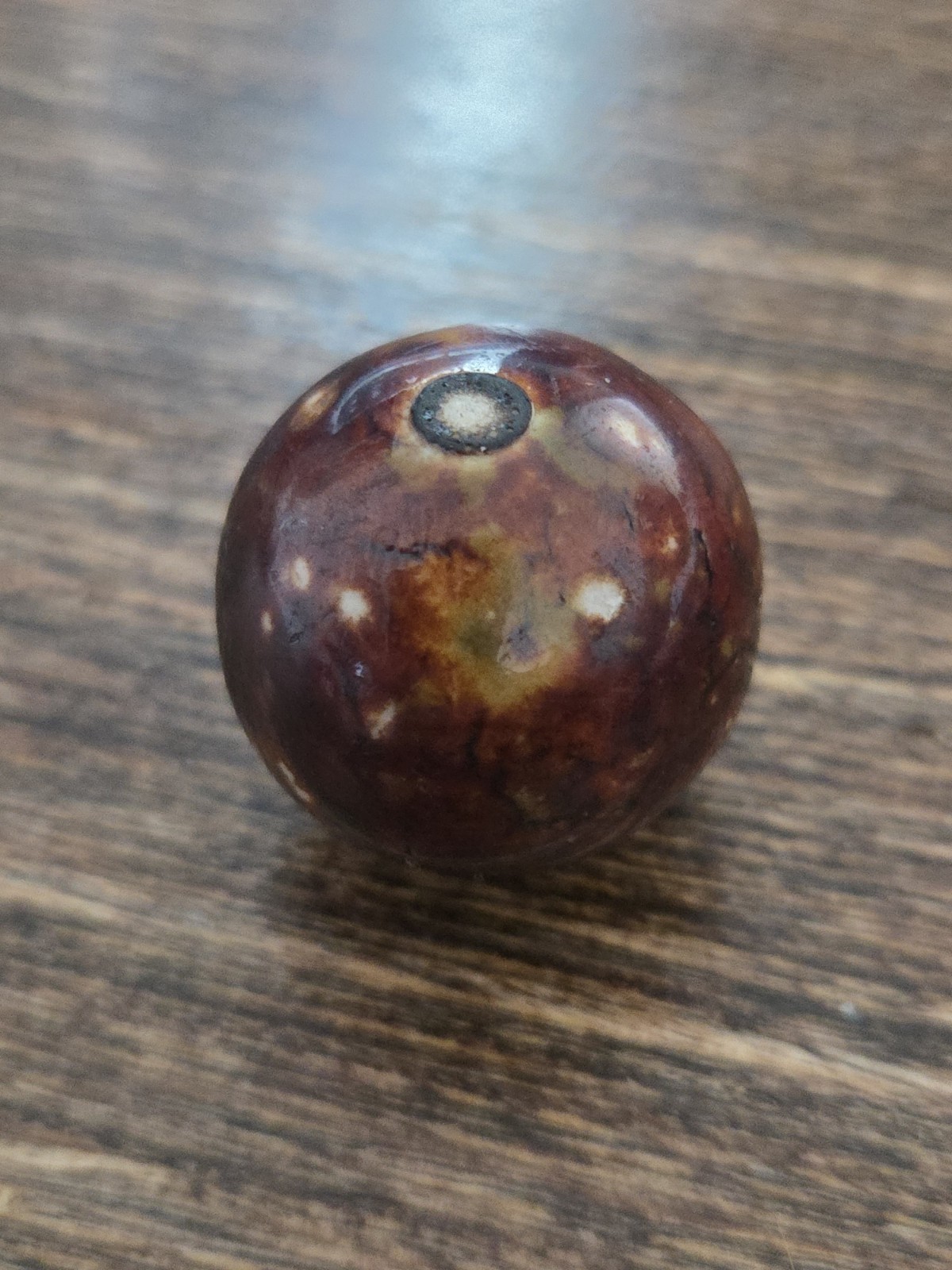 .99″ German Bennington Hard Clay Marble Shooter Vintage