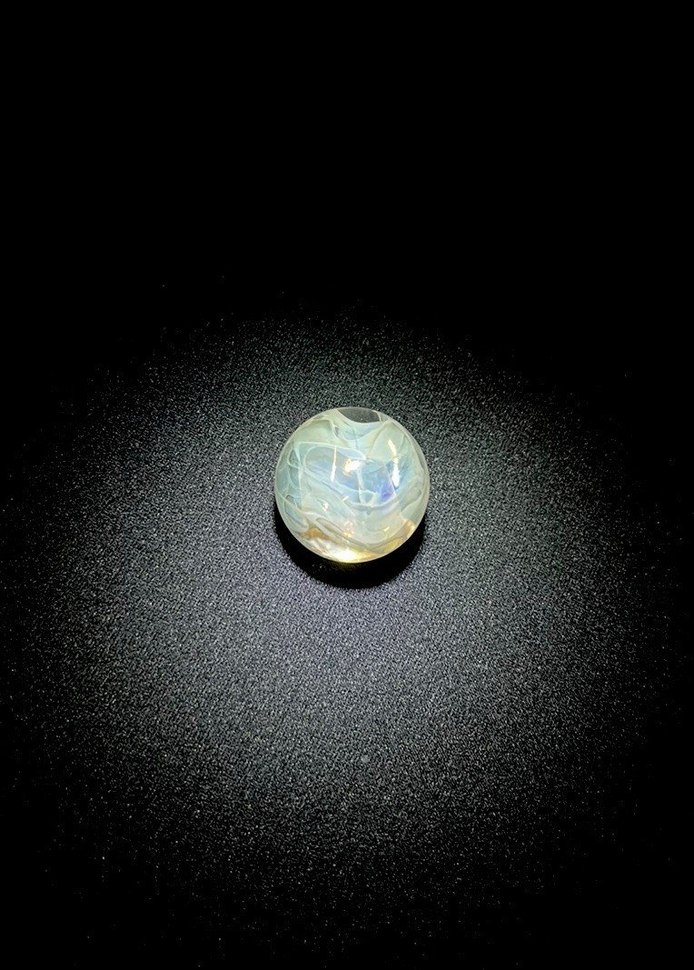 .94” “Close Encounters” Eye .999% Fine Silver Design Glass Art Eyeball Marble