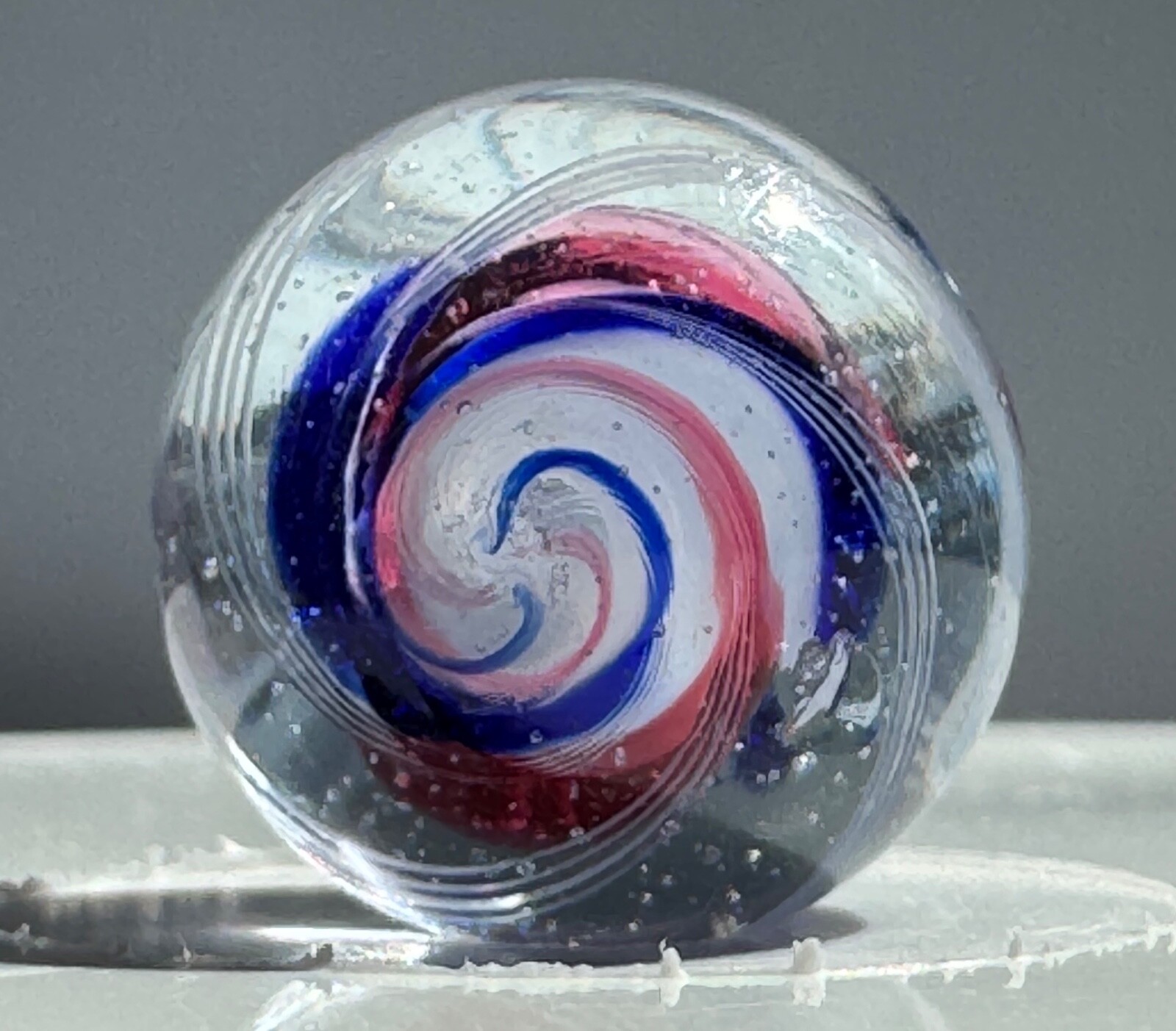 Fantastic Ridged White-Based Solid Core Marble 18mm (23/32”)