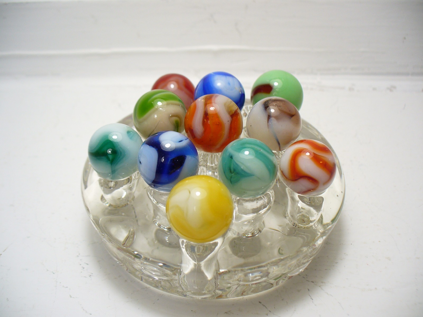 #1105 Marbles 11 pcs. Vintage West Virginia Swirls Alley, Champion
