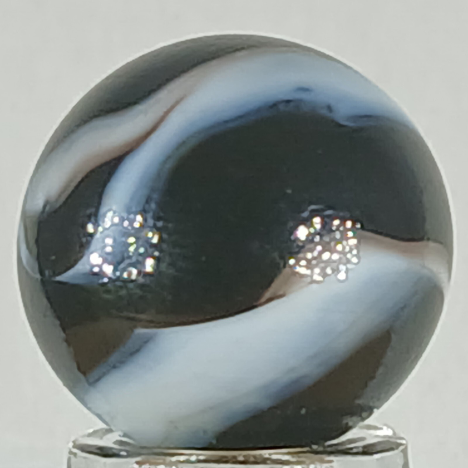 Vacor Zebra Marble .63 Inches Mint Condition Combined Shipping