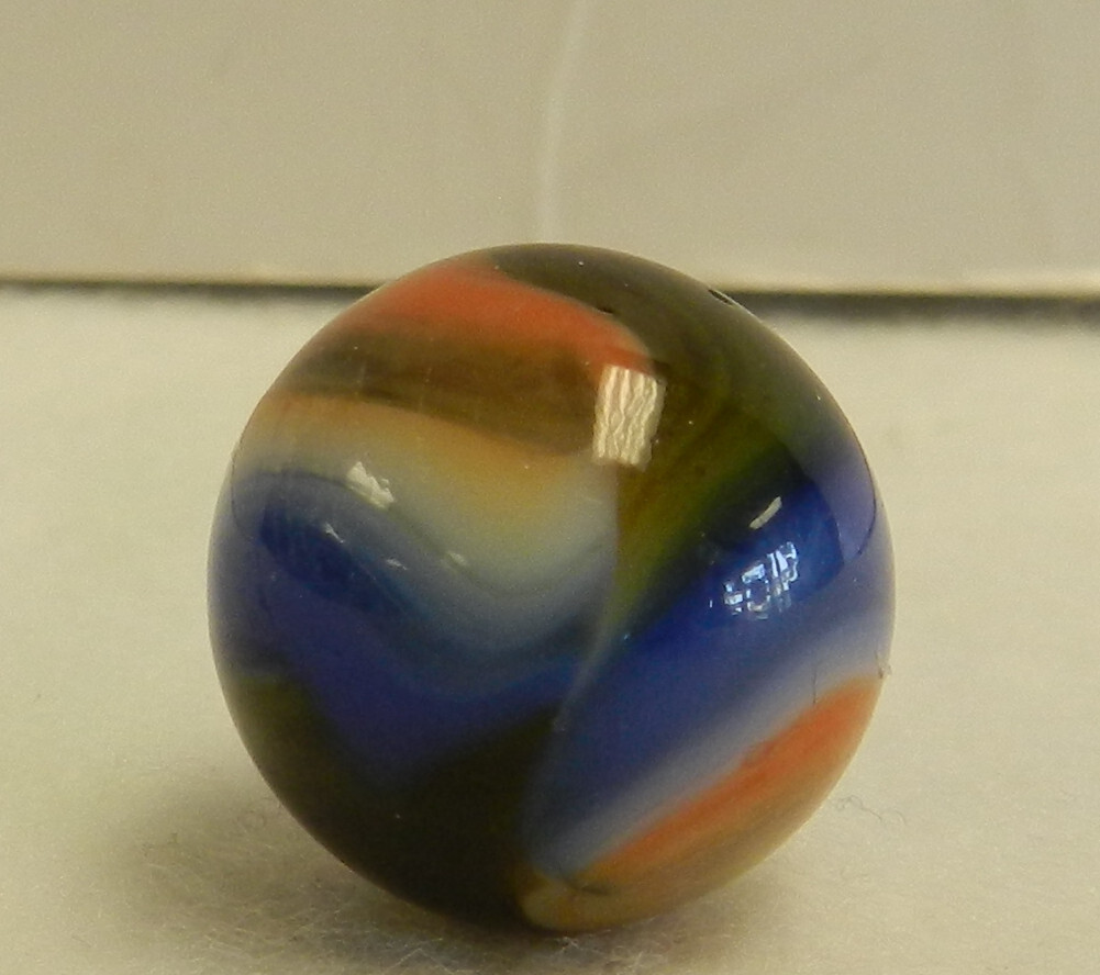 #18263m Colorful Vintage Peltier Glass Swirl Marble .65 Inches