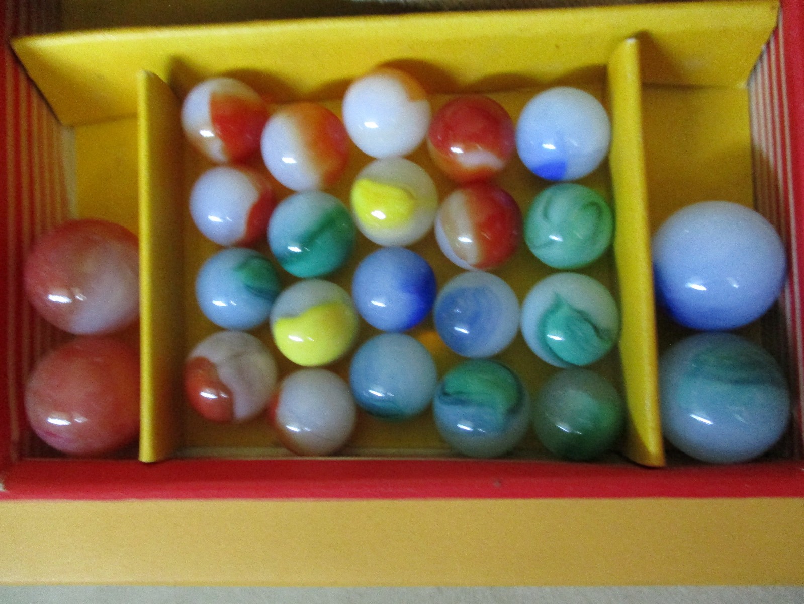 VINTAGE RARE Akro Agates No. 250 Marble Gift Box with Marbles & Bag