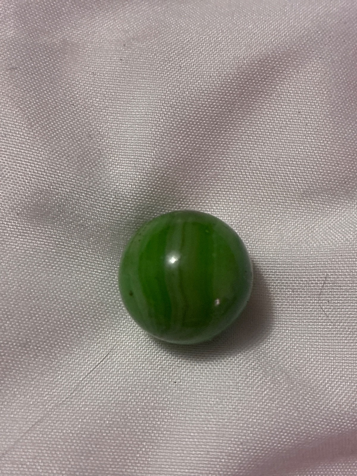 Vintage Christensen Agate Transitional JADITE SWIRL Toy Marble – Rare MINT QLTY