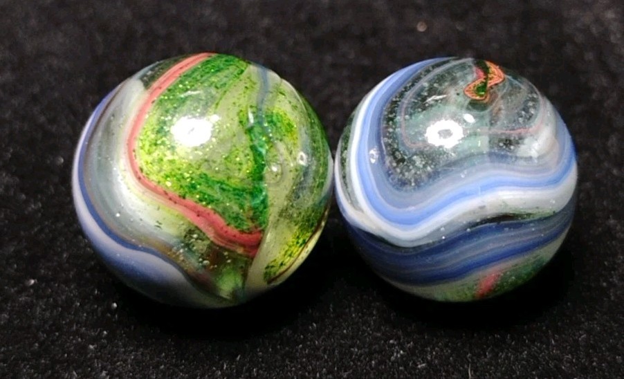 .73″-.70″ D.A.S. MARBLES LOT GREEN AV.🔥MINT-🔥 GLASS COLLECTOR TOYS