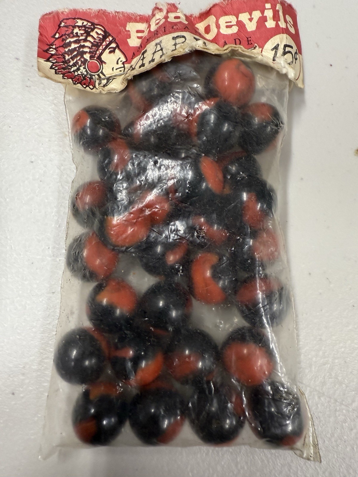 Vintage American Made Red Devils Marbles Sealed in Original Bag