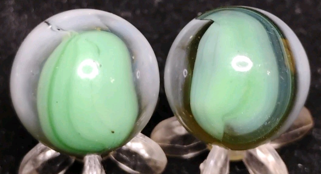 .60″-.59″ VINTAGE VITRO MARBLES W/ AVENTURINE🔥MINT-/NM-