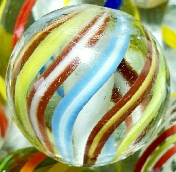 13/16″ Killer Caged Solid Core English Style German Handmade Antique Marbles M