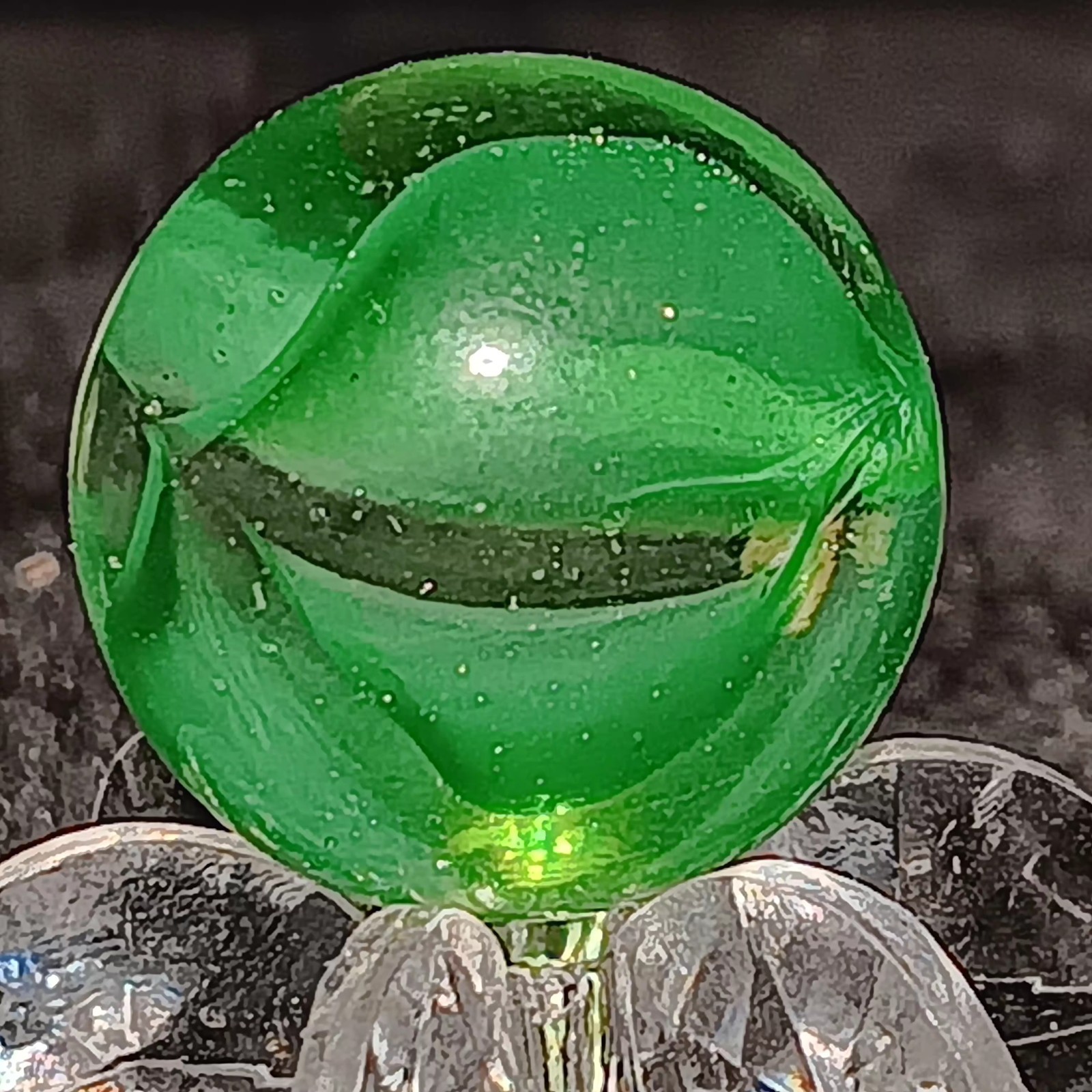 Vintage Marble King Loaded with Adventurine. 5/8 Mint. HTF Example