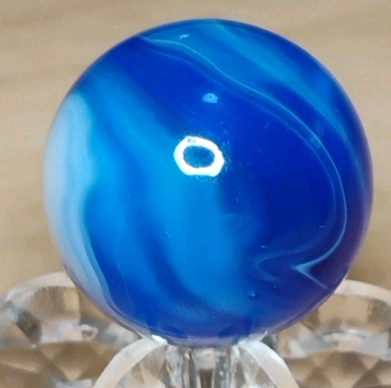 .67″ ANTIQUE/VINTAGE MARBLES -BLUE SLAG🔥RARE HTF MINT-