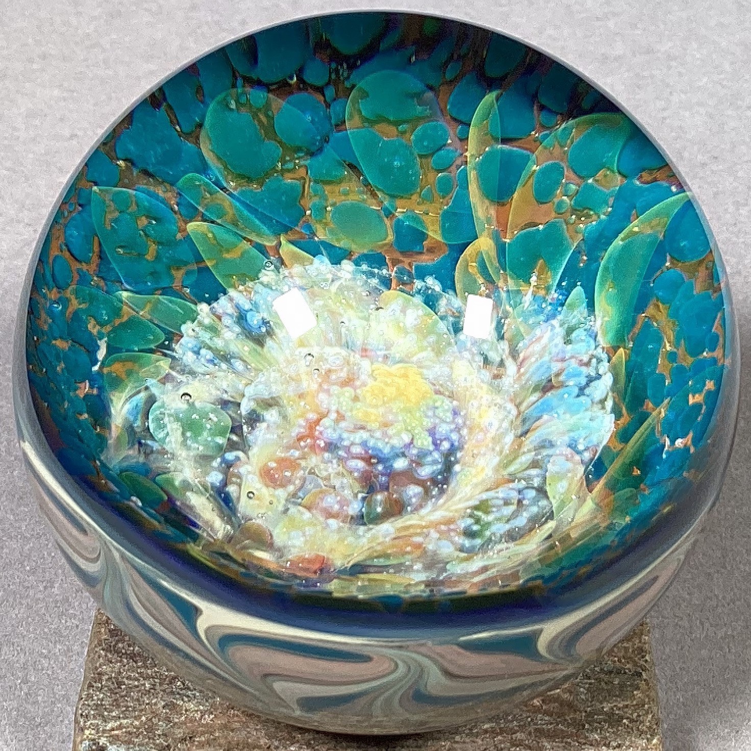 Vortex Marble Handmade by Bill Grout 2.16″ Spare Galaxy 062126 Boro Glass