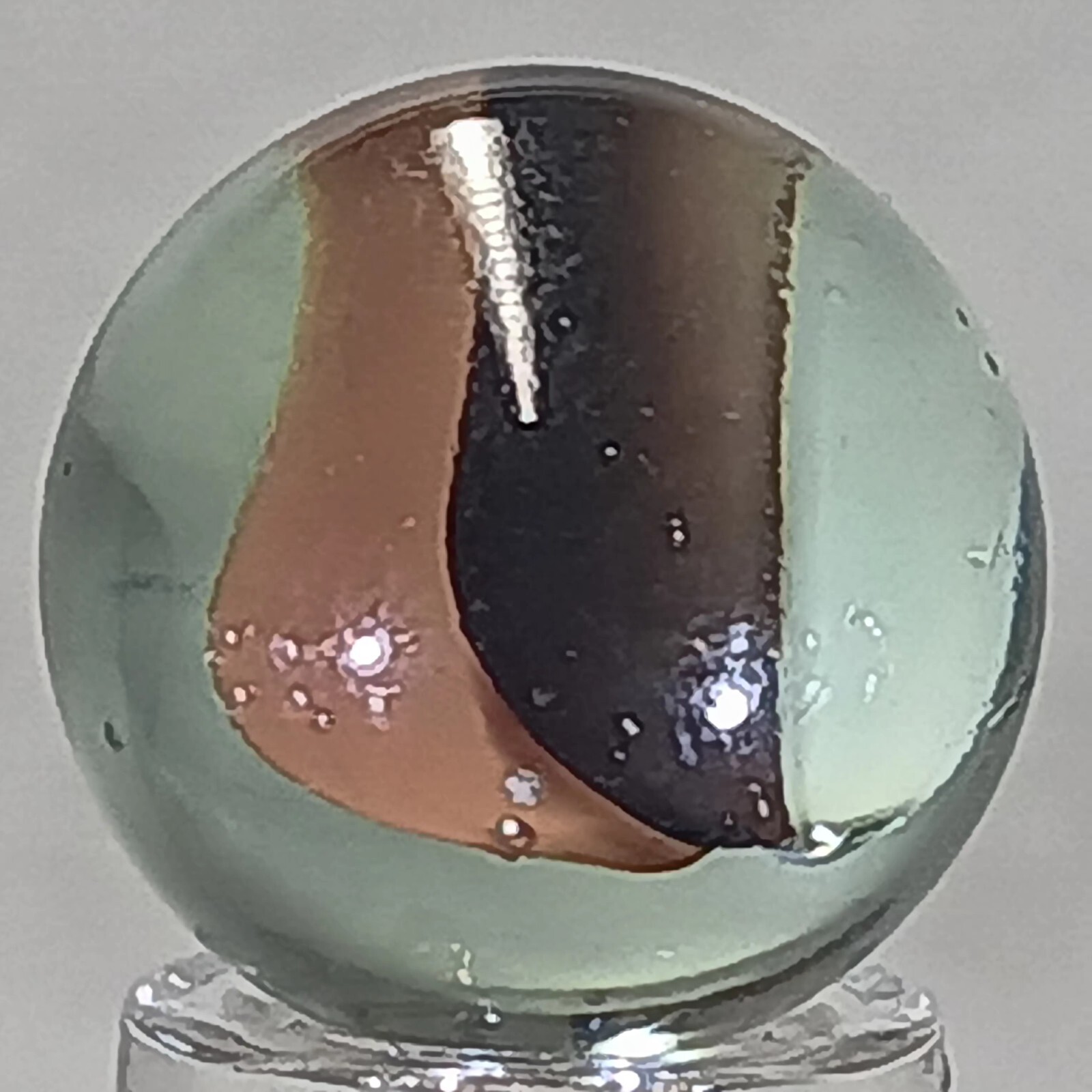 Vintage Tri-Color Hybrid Cat’s Eye Marble .60 Inches Near-Mint Condition