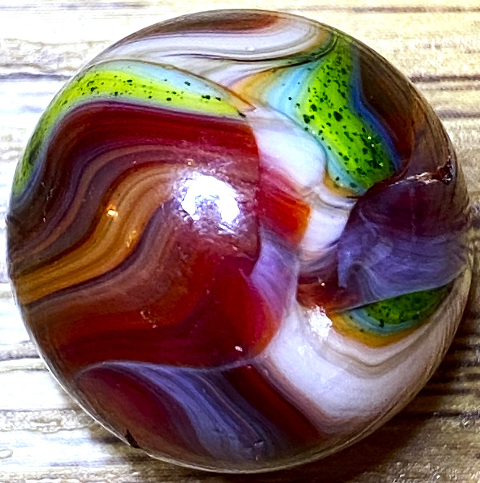 DAS/JABO WOWZERS / UNIQUE LOOKING MARBLE SWIRLED LARGER SHOOTER .79″ BOX03/242