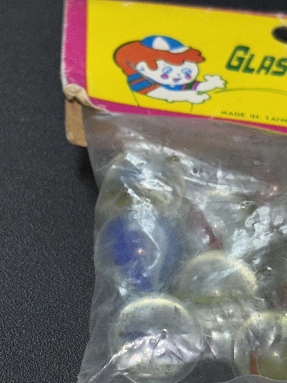 Vintage Glass Marbles & Shooter Game New