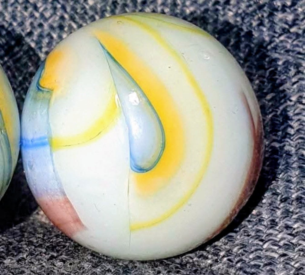 31/32″ Killer Pattern 5 Colour Veiligglas Opaque Swirl Vintage Marbles NM++++