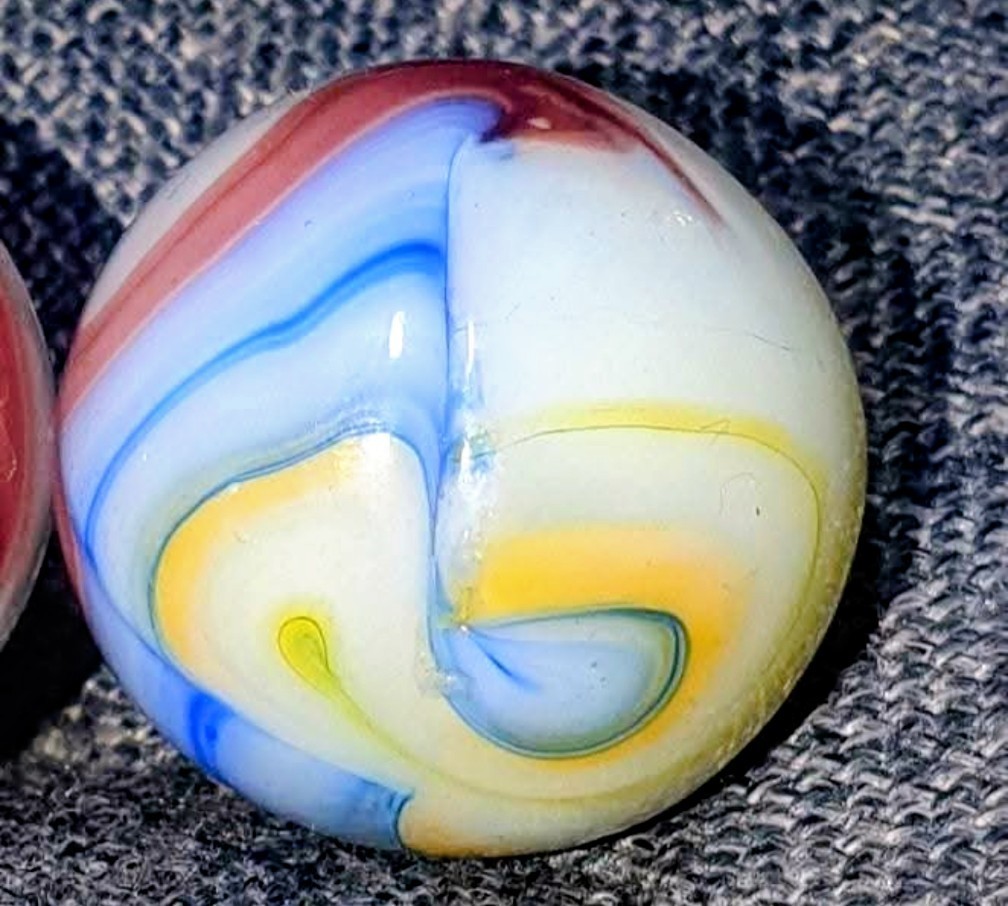 31/32″ Killer Pattern 5 Colour Veiligglas Opaque Swirl Vintage Marbles NM++++