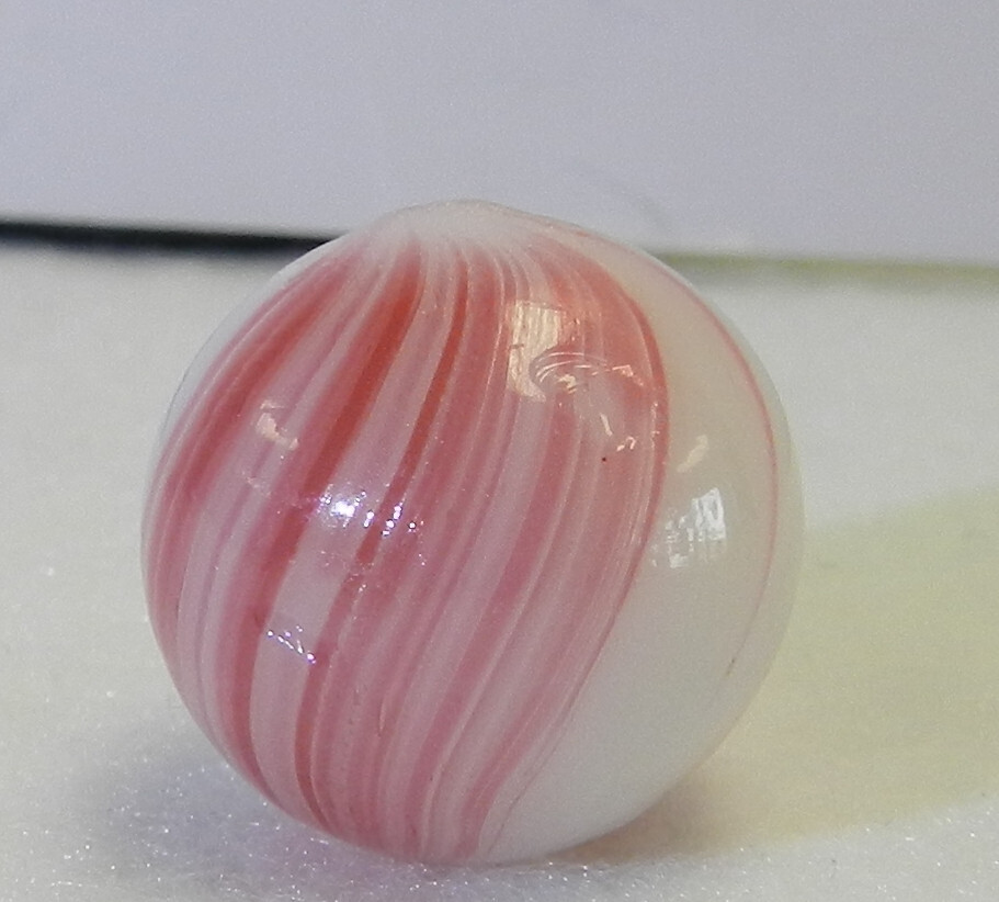 #17712m Vintage German Handmade Banded Opaque Marble .69 Inches