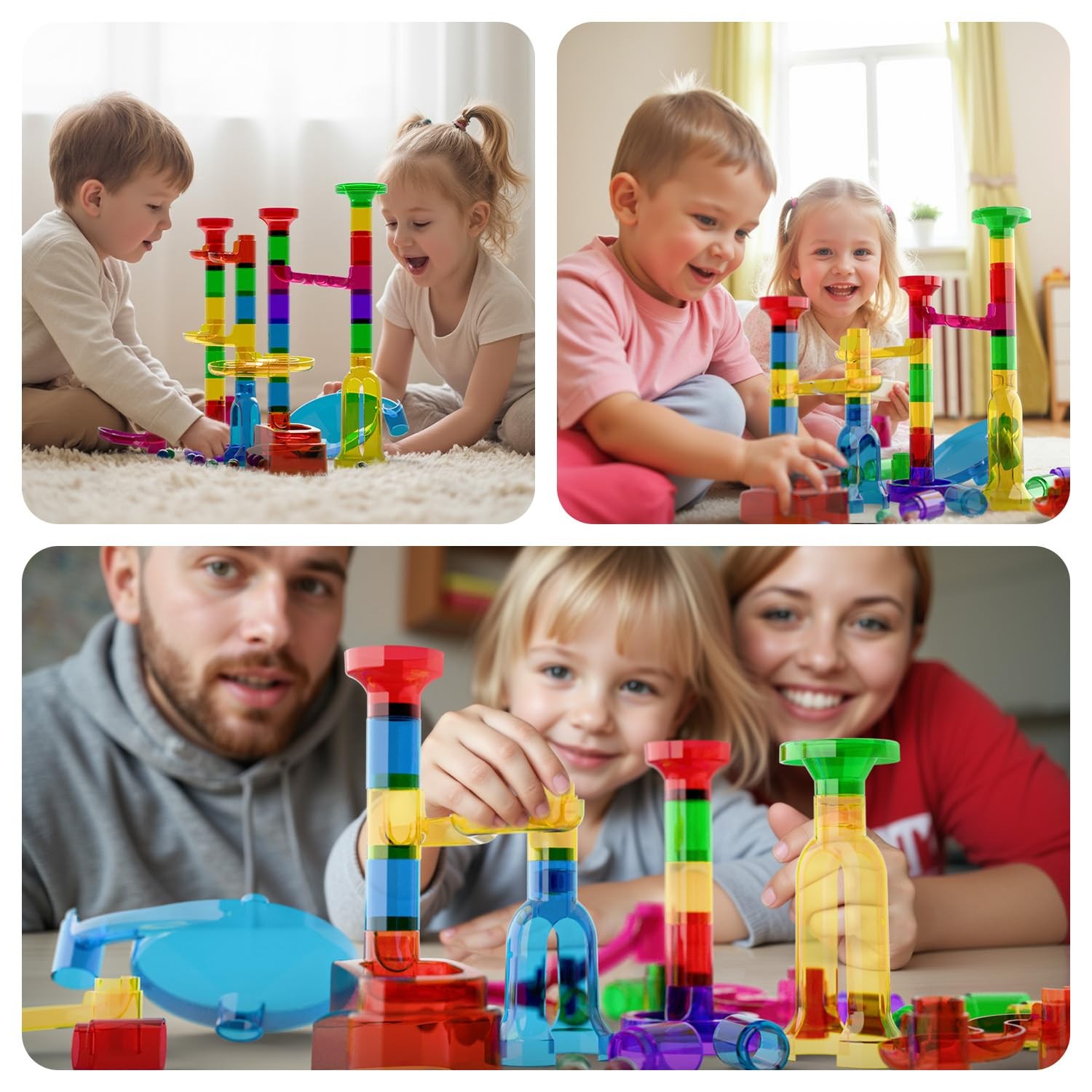 Marble Run Kit for Kids,Upgrade Maze 16mm 25 cm x 10 x 27