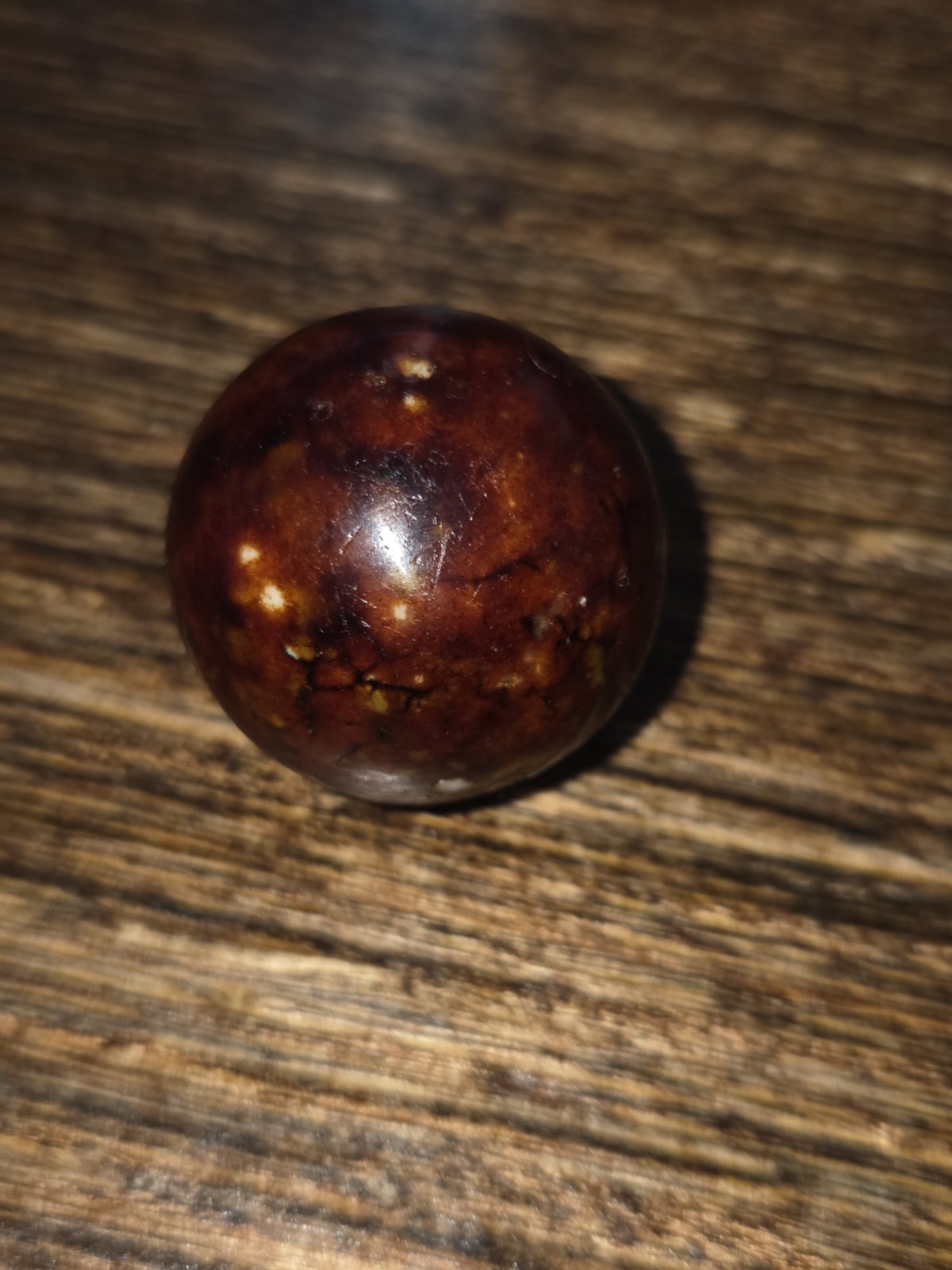.99″ German Bennington Hard Clay Marble Shooter Vintage