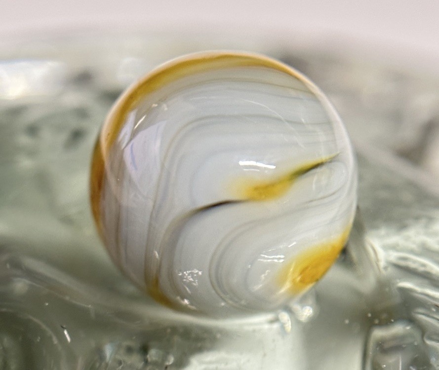Vtg Sisterville Alley Agate Lawrence Alley Co Swirl Marble Mint Stunning .59”