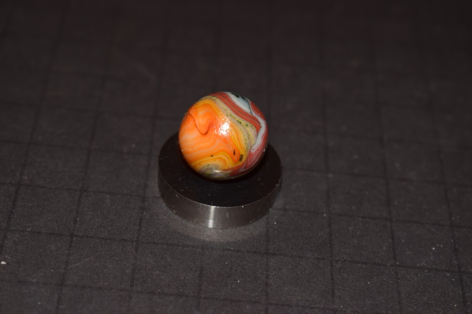 JABO/DAS 🌺Wildflowers 🐂OXBLOOD Adventure Toy Marble Size .687″=11/16=17mm Mint