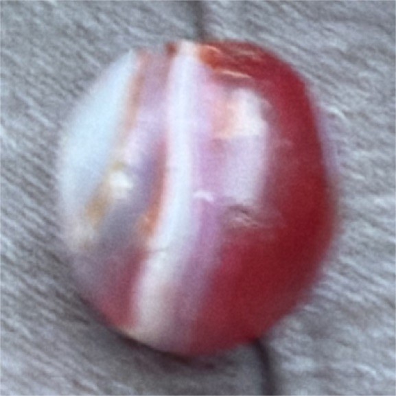 Red and White Swirl Handmade Toy Marble for Ages 4-7 and 8-11 Collectible Style