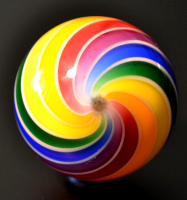 HOT HOUSE GLASS MARBLE/1.736″-CARNIVAL COLORS-YELLOW,APRICOT,PINK,LAVENDER,LIME