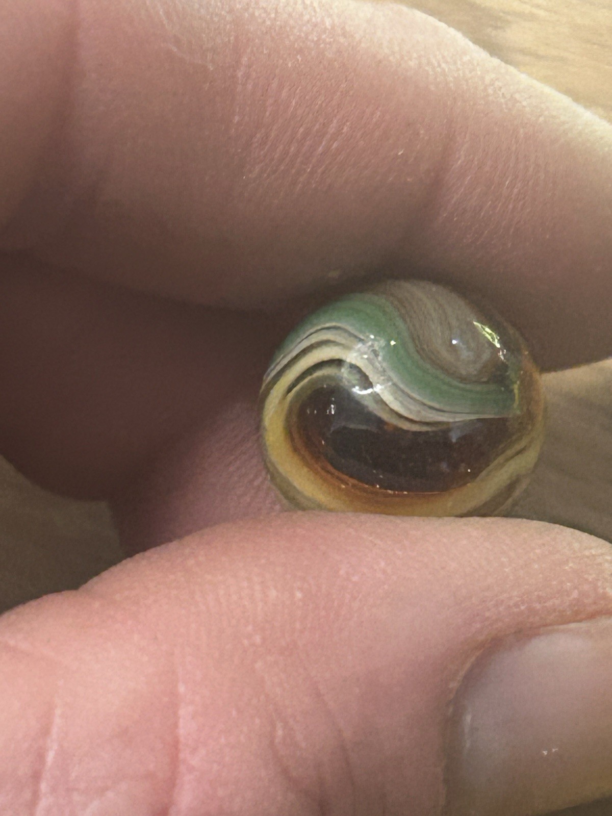 Brown Amber Base Swirl Marbel